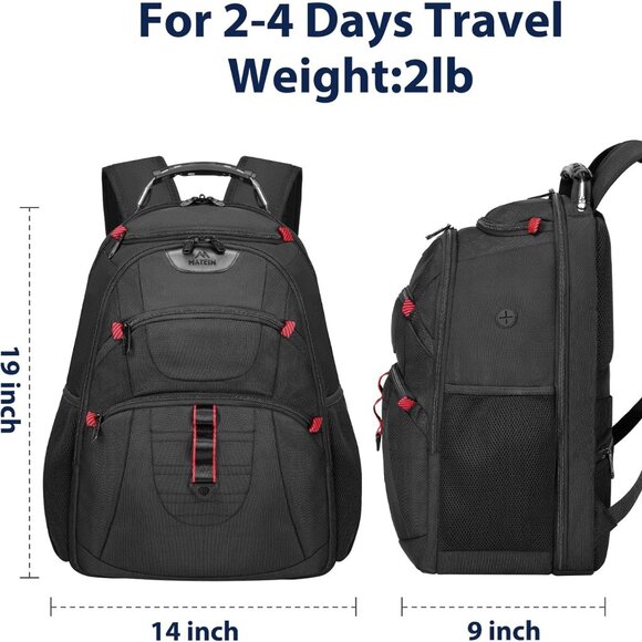 Travel Laptop Backpack 17.3"inch Computer Backpack Business College - Picture 2 of 7